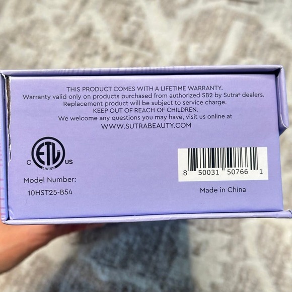 SB2 by SUTRA 1" Tourmaline-Infused Ceramic Flat Iron Hair Straightening NIB - Picture 8 of 12